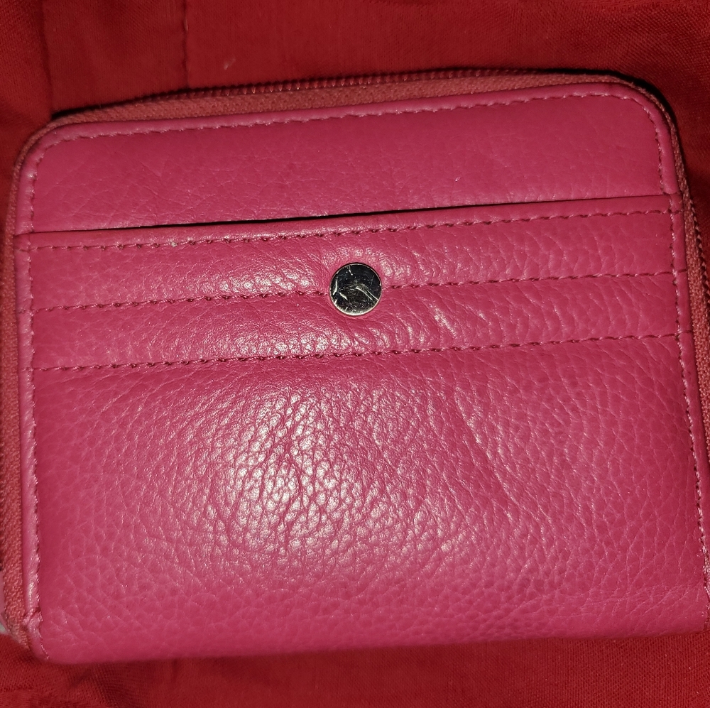 Pink Zip Around Wallet